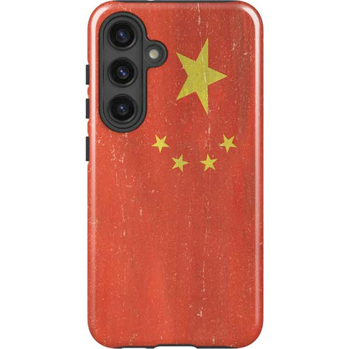 Chinese Flag Distressed Galaxy S24 Plus Impact Case